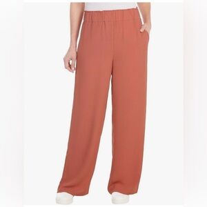 Hilary Radley Women's Wide Leg Crinkle Pants